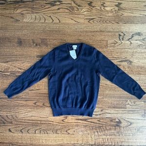 Boys Sz 6-7 Navy Jcrew Crewcuts V-neck Sweater, NWT